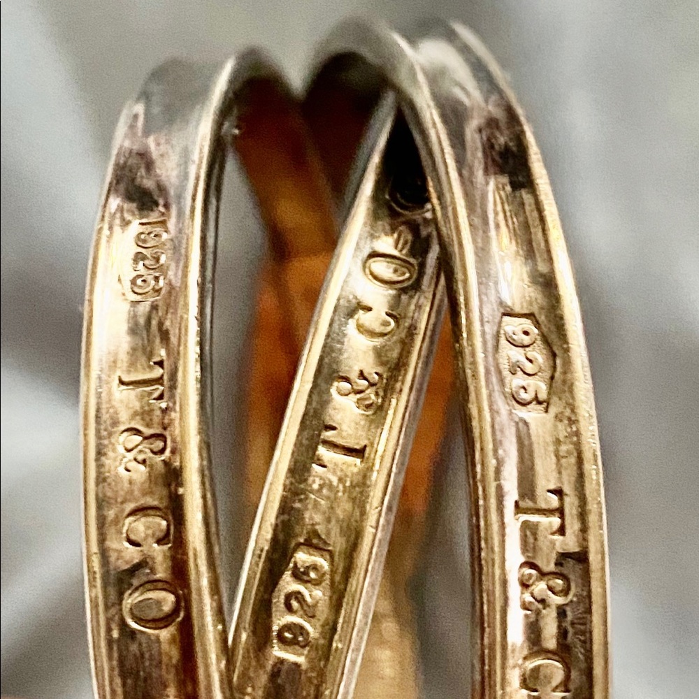 Rare Silver T&Co Triple Bangles